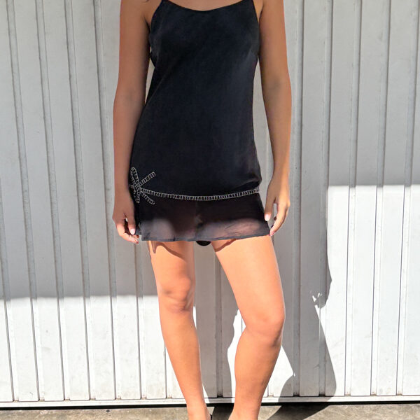Robe en soie noir